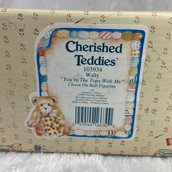 Cherished Teddies Wally "You're The Tops With Me"  Clown on Ball Figurine 103934 - Picture 3 of 6